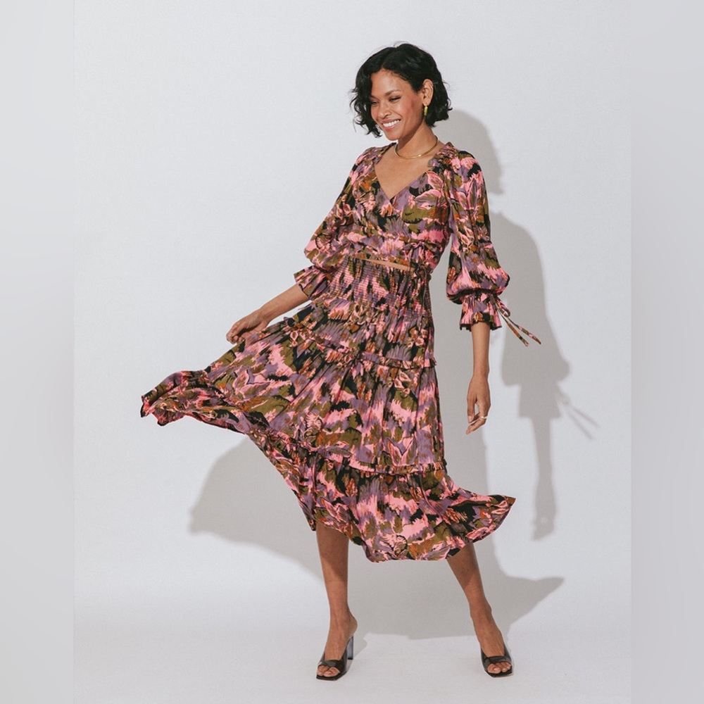 Cleobella Viviana Midi Skirt Tapestry Print Size XS
